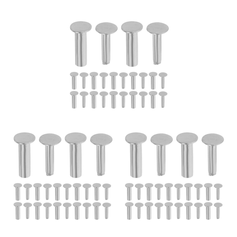 42Pairs Stainless Steel Handle Rivets Silver Home Cutlery Pins 3723015814673