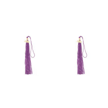 2Pcs Lightweight Purple Graduation Tassel Accessories with Metal Clasp