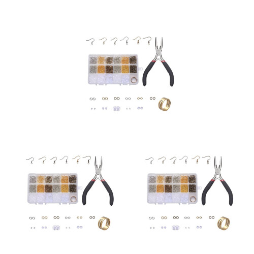 3Sets DIY Earrings Making Kit Multi-Color Durable Jewelry Material Set