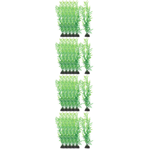 40Pcs Durable Artificial Fish Tank Plants Plastic Aquarium Decoration