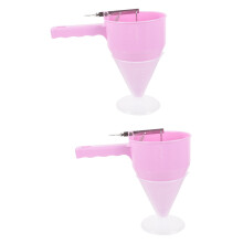 2Pcs Pink Plastic Octopus-Ball Funnel Stand Included Batter Dispenser