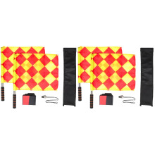 2 Sets Soccer Training Equipment Referee Flags Cards For Referees