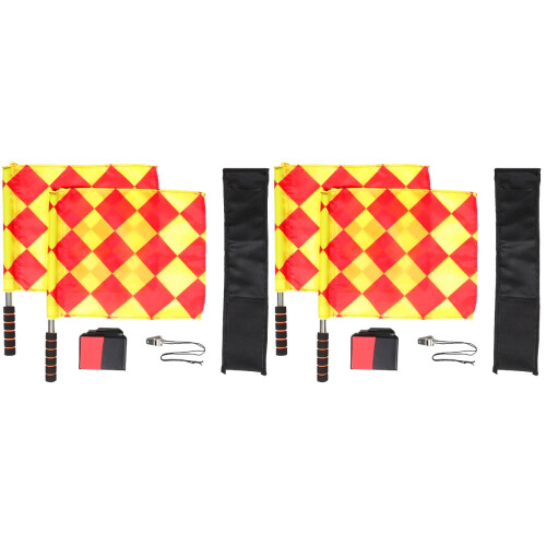 2 Sets Soccer Training Equipment Referee Flags Cards For Referees