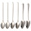 6Pcs Stainless Steel Baby Fruit Scraping Spoons Silver Durable Set 1
