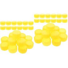 200Pcs Plastic Bottle Caps Yellow for Kids DIY Decor and Handcraft Use