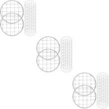36Pcs Silver Iron Mason Jar Floral Grids Metal Flower Grid for Vases