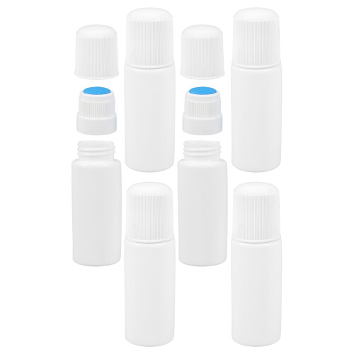 6Pcs Leakproof Plastic Sponge Applicator Bottles White for Home Use