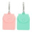 Keychain Coin Pouches Silicone Pink 2pcs 1