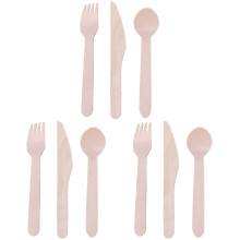 450Pcs Wooden Set Kitchen Utensils Beige for Picnic