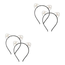 4Pcs Alloy Metal Headbands with Rhinestones for Girls and Brides