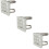 3Pcs High Strength Pole Mount Bracket for Cctv Cameras Light Grey 8