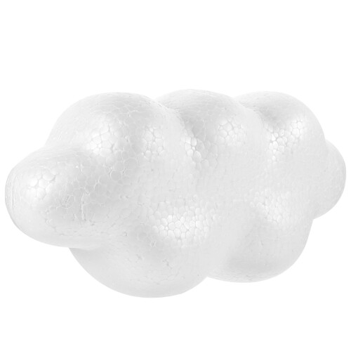 2Pcs Unpainted White Foams Cloud DIY Model Craft Ornament Lightweight 1