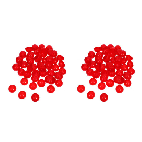 100Pcs Red Openable PVC Balls for Party and Game Draws