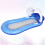 2Pcs Blue Inflatable Pool Hammock Recliner Floating Bed with Sunshade 6