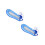 2Pcs Blue Inflatable Pool Hammock Recliner Floating Bed with Sunshade 9