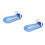 2Pcs Blue Inflatable Pool Hammock Recliner Floating Bed with Sunshade 11