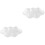 2Pcs Unpainted White Foams Cloud DIY Model Craft Ornament Lightweight 4