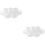 2Pcs Unpainted White Foams Cloud DIY Model Craft Ornament Lightweight 7
