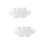 2Pcs Unpainted White Foams Cloud DIY Model Craft Ornament Lightweight 8
