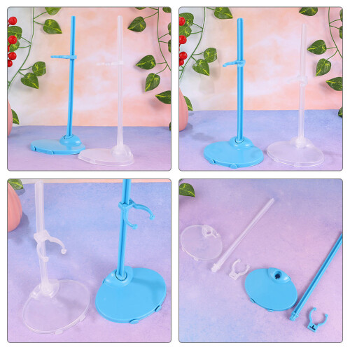 12Pcs Assorted Plastic Doll Support Stands for Kids Doll Games 2