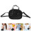 10Pcs Black PU Mini Doll Bag Easy-Clean Shoulder Bag for Dolls 8