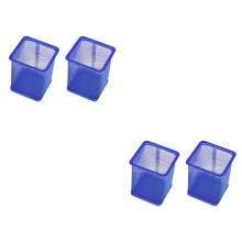 4Pcs Blue Pencil Holder Portable Mesh Pen Organizer for Home