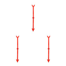 3Pcs Red Plastic Board Game Arrow Spinner with Suction Cup Pointer