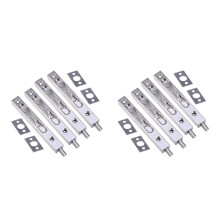 8Pcs Silver Door Latch Bolt Stainless Steel Strong Lock for Home Use
