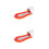 2Pcs Collapsible Recliner Floating Bed Orange with Inflatable Backrest 1