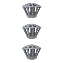 3Pcs Durable Grey Iron Gutter Protectors Fast Water Drain