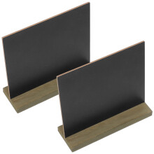 2Pcs Mini Chalkboard Signs With Wooden Easels For Table And Food Labeling