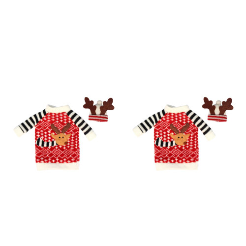 4Pcs Washable Assorted Color Christmas Sweater Hat Covers