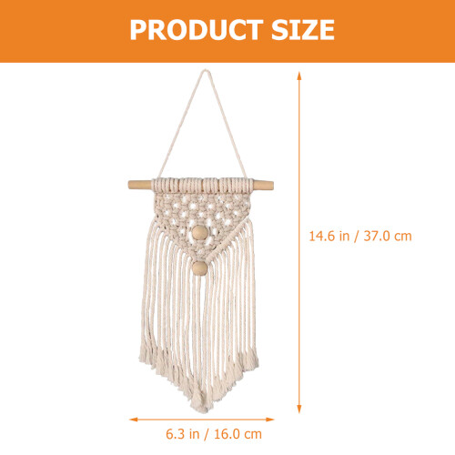 1Sfeervolle Beige Macrame Wandhanger Bohemian Decor 1