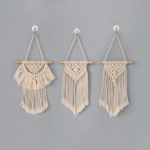 1Sfeervolle Beige Macrame Wandhanger Bohemian Decor 2