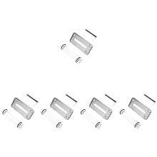 5Sets Silver Acrylic Money Paddle Stainless Steel Bill Slot for Poker