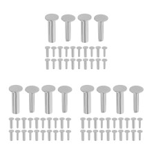 42Pairs Silver Cutlery Rivet Screws for Handle Repair DIY