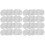 40Pcs Tinplate Mason Jar Covers White Reusable Sealing Lids 10