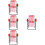 4Pcs Miniature Red Beach Chairs Plastic Cloth Foldable Decoration 6