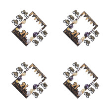 4Sets Black Gold Paper Birthday Photo Booth Props Party Glasses Frames