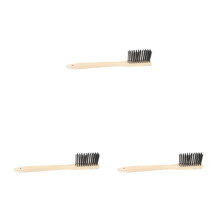 3Pcs Heavy Duty Pizza Stone Brush With Wooden Handle And