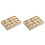 2Pcs Light Yellow Watch Storage Box Durable Multi-Lattice Display Case 3
