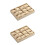 2Pcs Light Yellow Watch Storage Box Durable Multi-Lattice Display Case 4