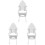 3Pcs Compact White Ironing Board Wall Hanger Home Organizer 4
