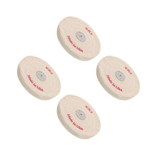 4Pcs White Polishing Buffing Wheels Fabric for Jewelry DIY Metal Care