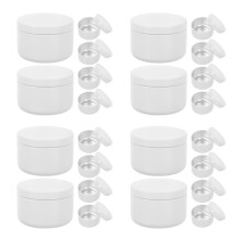 24Pcs Round Metal Candle Tins White Aluminum for DIY Fragrance Storage