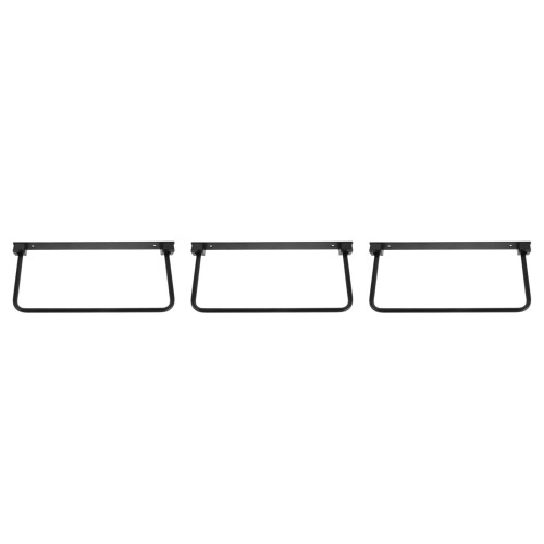3Pcs Black Aluminum Foldable Shoe Rack Wall Mount Organizer for Camper