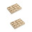 2Pcs Light Yellow Watch Storage Box Durable Multi-Lattice Display Case 6