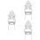 3Pcs Compact White Ironing Board Wall Hanger Home Organizer 7
