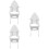 3Pcs Compact White Ironing Board Wall Hanger Home Organizer 8