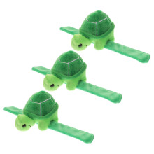 3pcs Stuffed Turtle Slap Bracelets Plush Animal Goodie Bag Stuffers